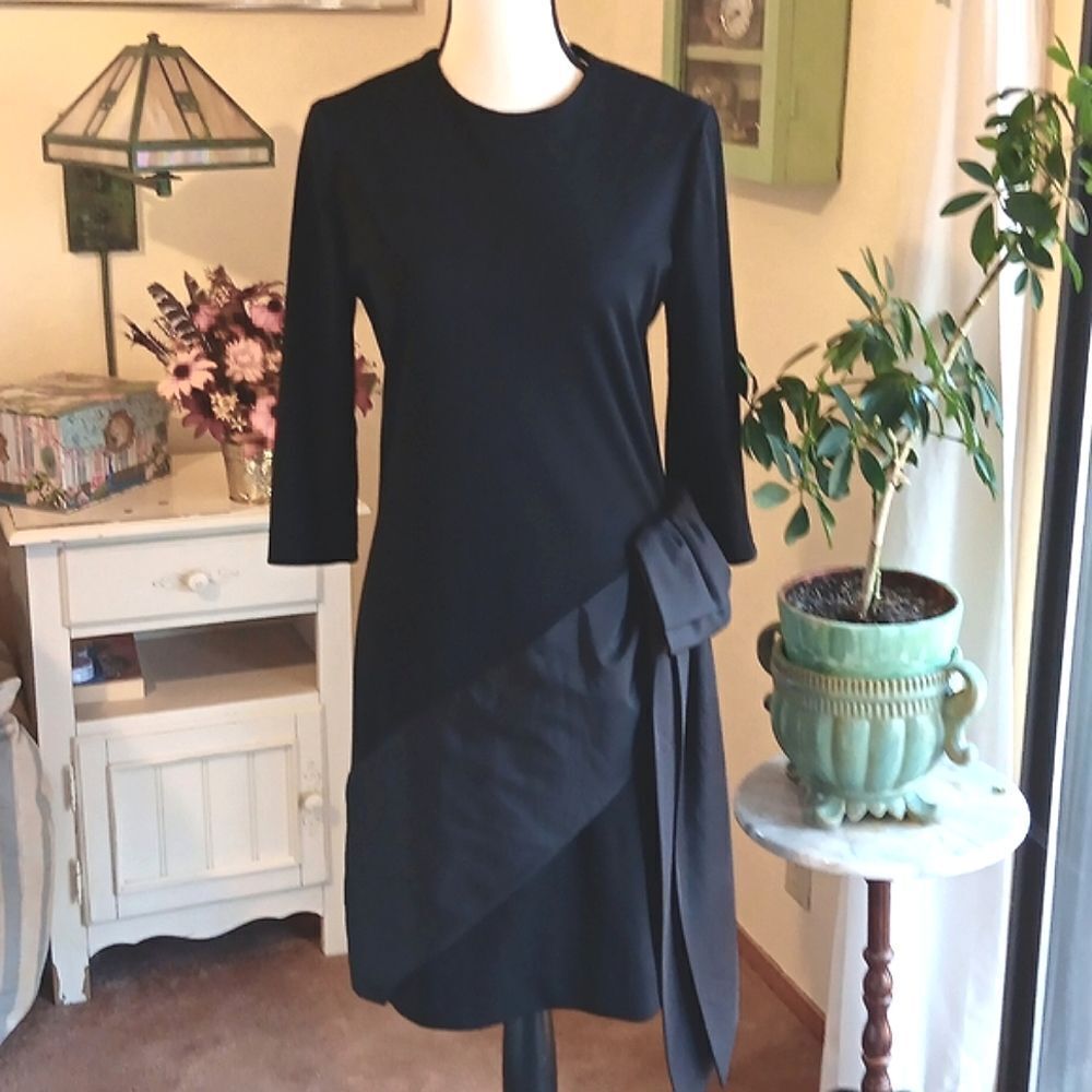 Vintage Lord and Taylor Black Dress. LBD. Whimsigoth, 80's